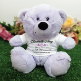 Personalised Lavender Christening Teddy Bear – Custom Baby Christening Gift