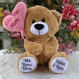 Love Mum Balloon Bear 25cm Mothers Day Personalised on Feet