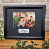 Personalised Poppa 6x4 Black Timber Photo Frame with Message Plaque