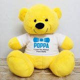 Yellow Bear 40cm for Pop with Message on Shirt