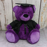 30cm Purple Bear Graduation Gift with Personalised Message on Feet