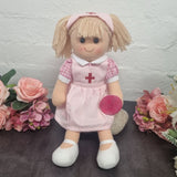 Get Well Nurse Rag Doll with Badge 35cm