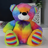 30th Birthday Rainbow Bear 30cm – with Message on Feet