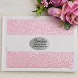 Personalised White Pink Pebble Retirement Guest Book with Custom Plaque
