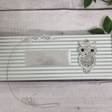 Personalised Suncatcher - Owl with Diamonte for Nanna