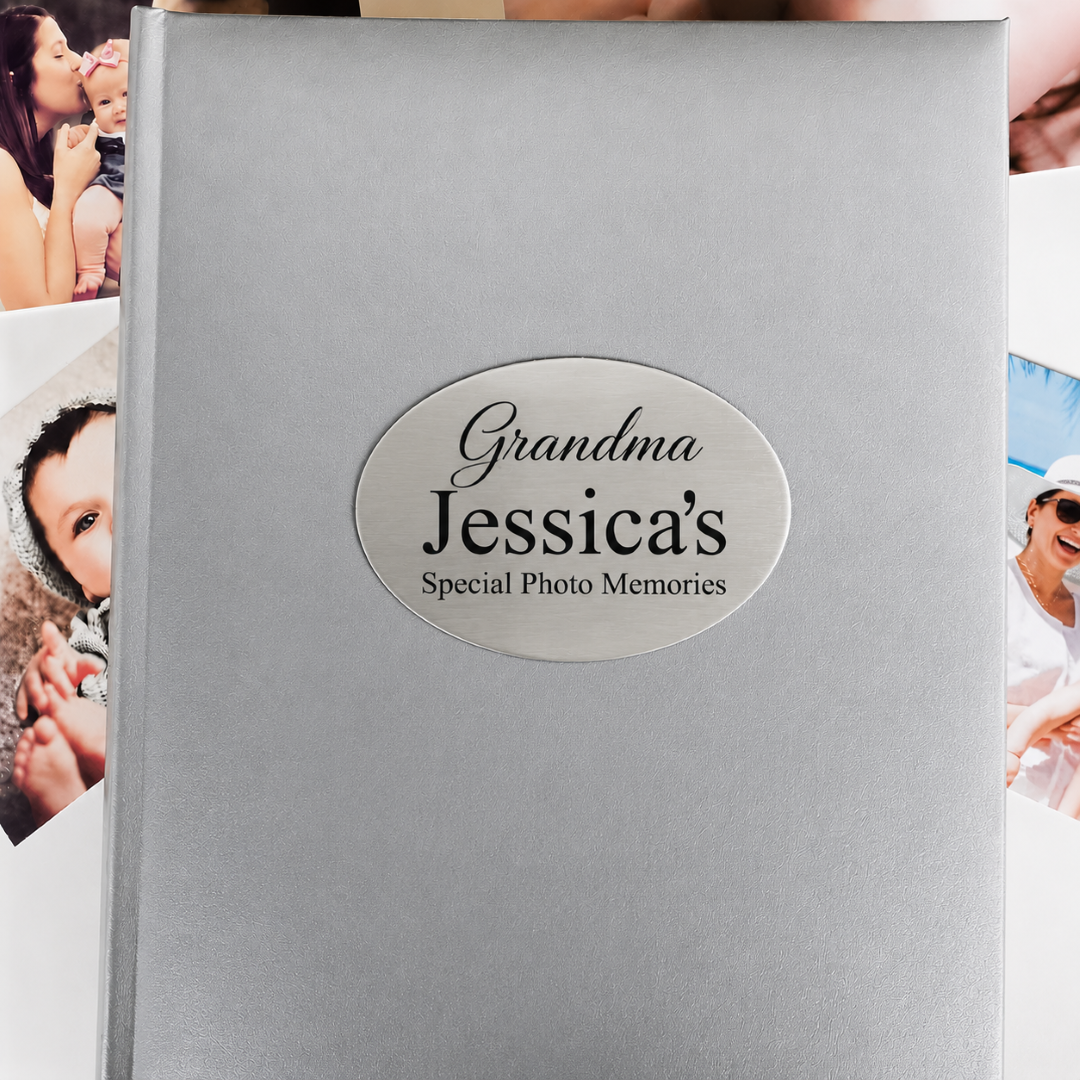 Personalised Silver Photo Album for Grandma – Holds 300 Photos
