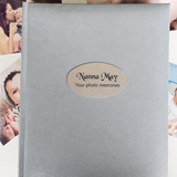 Silver Glamour Album for Nanna 300 Photos with Plaque