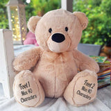 Beige Bear 30cm Custom Message on Feet