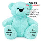 Add Personalised Vinyl Text to Teddy Bear Feet (Add-On Only)