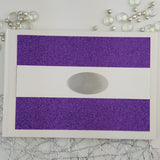 Personalised Guest Book White with Purple Glitter A5