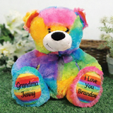 Rainbow Bear 30cm Personalised Message on Feet for Grandma