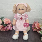 Get Well Nurse Rag Doll with Badge 35cm