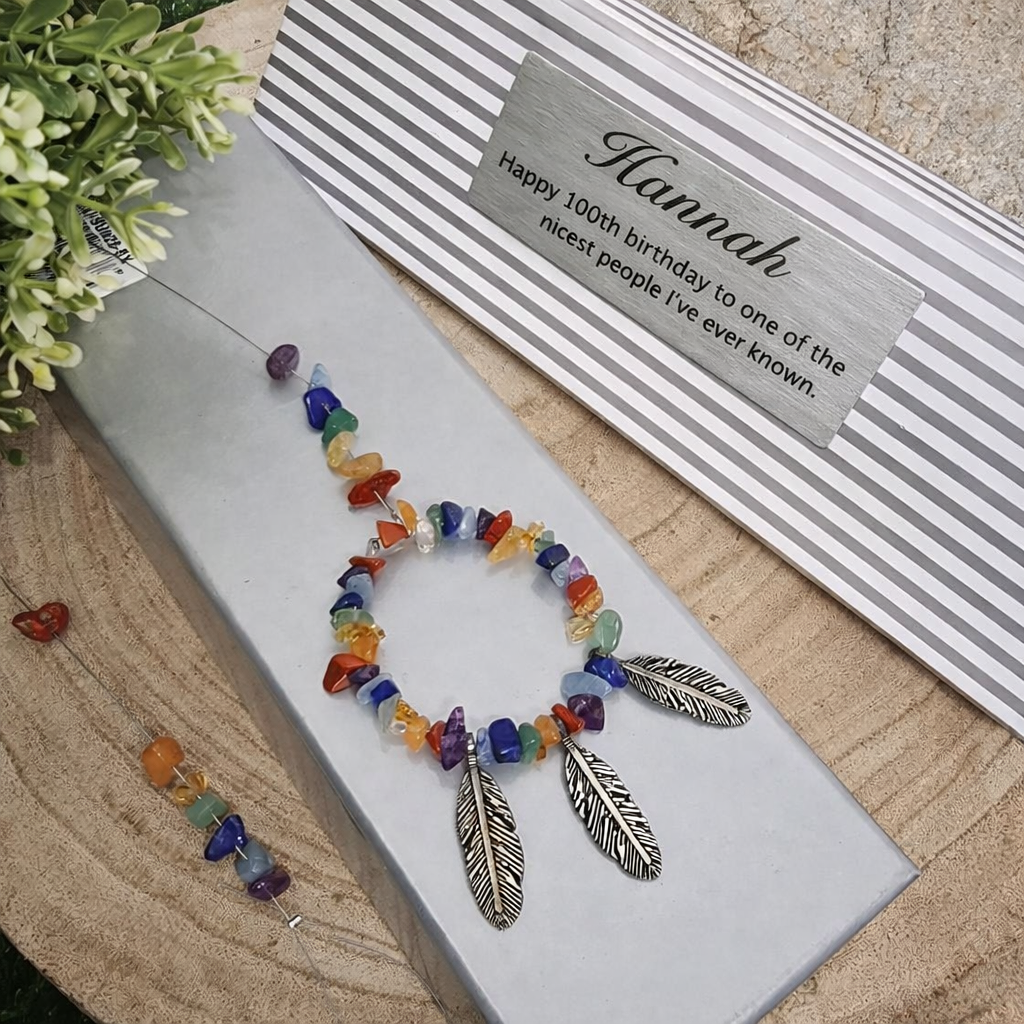 Personalised Suncatcher – Chakra Gemstone – 100th