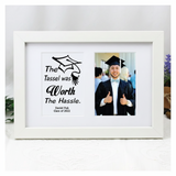 Graduation Photo Frame Typography Print 4x6 White