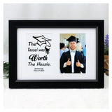 Graduation Photo Frame Typography Print 4x6 Black