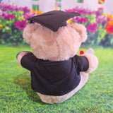 23cm Beige Bear Graduation Bear with Personalised Badge