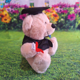23cm Beige Bear Graduation Bear with Personalised Badge
