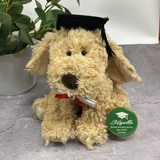 Max the Dog Plush Toy 25x20cm Graduation with Personalised Badge