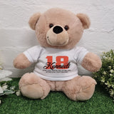 Beige Bear 30cm Personalised Shirt 18th Birthday