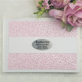 Personalised White Pink Pebble Memorial Guest Book with Custom Plaque
