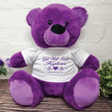 Purple Bear 40cm Get Well Soon Personalised Shirt