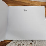 Personalised Guest Book White with Silver Hearts 22x19.5cm – 90th Birthday