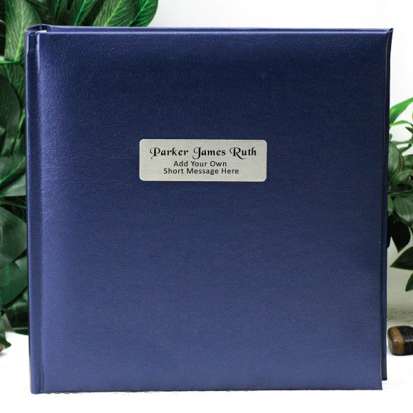 Blue Personalised Album 200 Photos