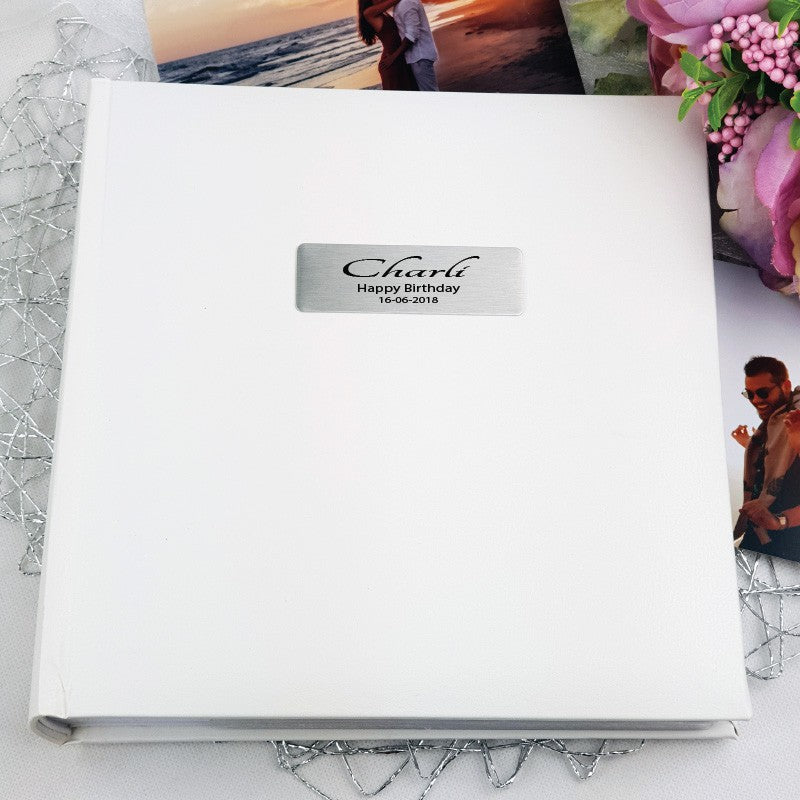 Personalised Birthday Photo Album 200 Photos - White