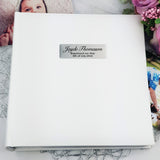 Baptism Photo Album 200 Photo - White Personalised Plaque