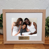 Personalised Natural Timber Photo Frame for Godfather