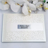 Personalised Cream Pebble Graduation Guest Book with Custom Plaque