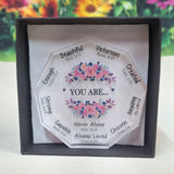 Inspirational Christian Gift – "You Are" Personalised Acrylic Plaque Gift Box