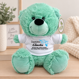 Personalised 23cm Mint Graduation Teddy Bear