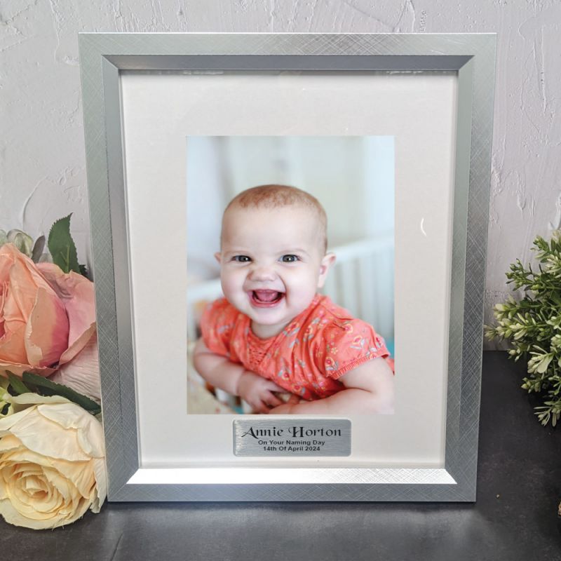Naming Day Personalised Silver Photo Frame