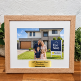 Personalised Natural Timber New Home Photo Frame