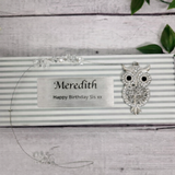 Personalised Suncatcher - Owl with Diamonte for Sister