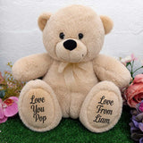 Beige Bear 40cm Pop Gift with Message on Feet