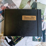 Custom Personalised Black Brag Book 5x7 with Plaque