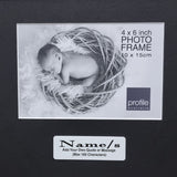Personalised Poppa 6x4 Black Timber Photo Frame with Message Plaque