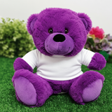 Get Well Soon Purple Bear 23cm with Personalised Shirt