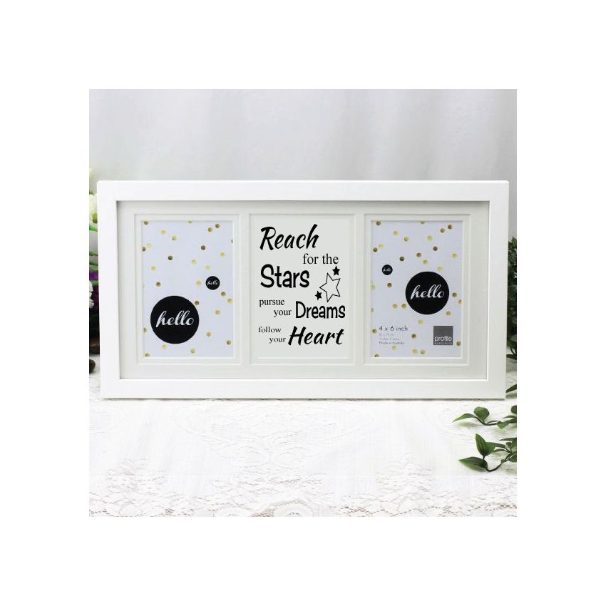 Graduation Gallery Photo Frame Typography Print 4x6 White