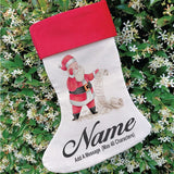 Christmas Stocking – Personalised Santa with Nice List Design