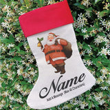Christmas Stocking – Personalised Santa with Gift Sack Design
