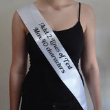 Personalised 21st Birthday Sash with Glitter Vinyl