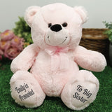 40cm Light Pink Bear Big Sister Gift with Message on Feet