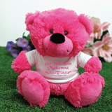 23cm Hot Pink Bear Get Well Soon Personalised Gift