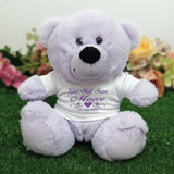Get Well Soon Lavender Bear 23cm with Personalised Shirt