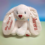 Easter White Bunny Love Plush with Message on Ears