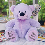 Lavender Bear 40cm 16th Birthday Personalised Message on Feet