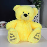 Personalised 30cm Yellow Bear 13th Birthday Message on Feet